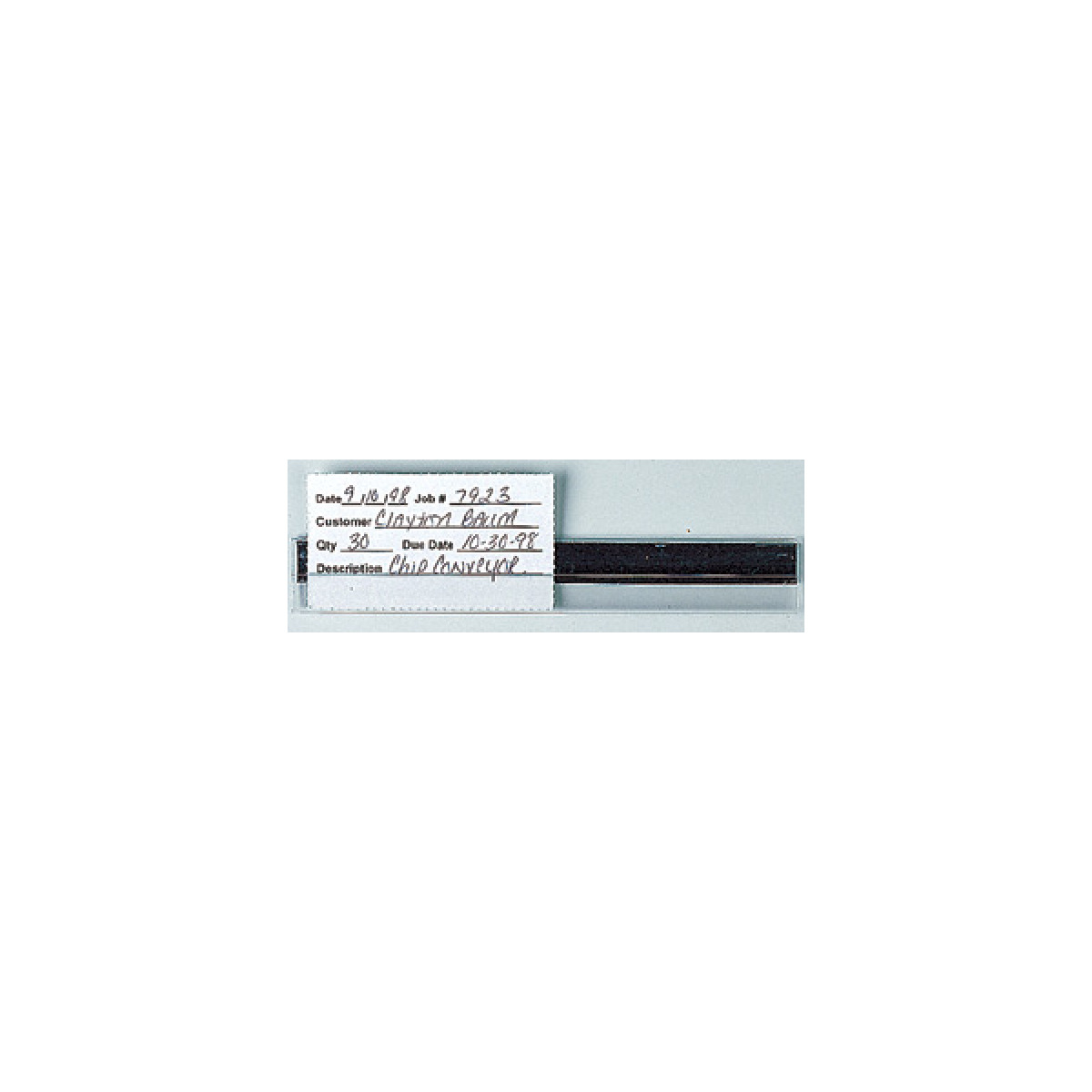 magnetic tag holder strip with sample card insert magnetic tag holder strip with sample card insert