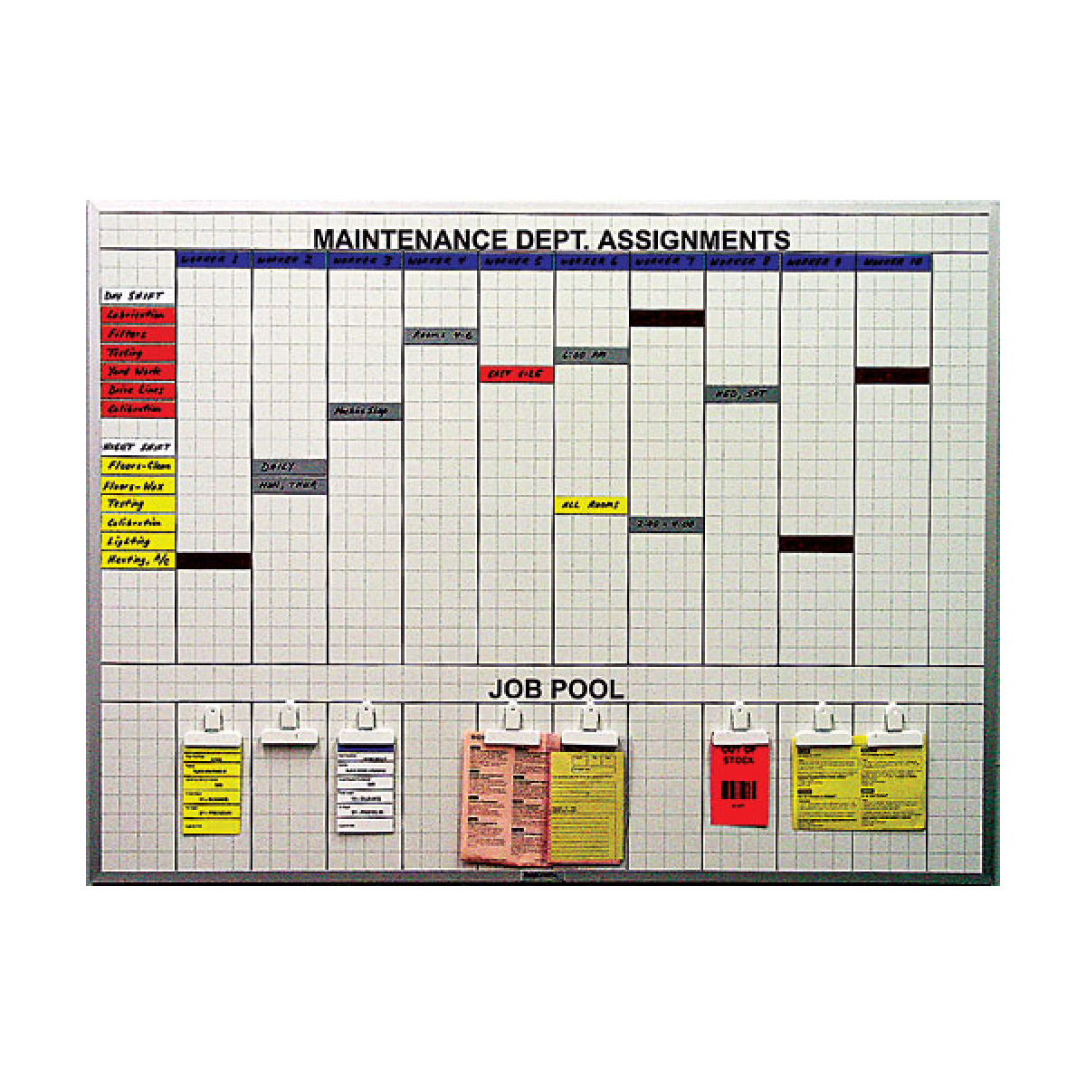 maintenance organizer dry erase board