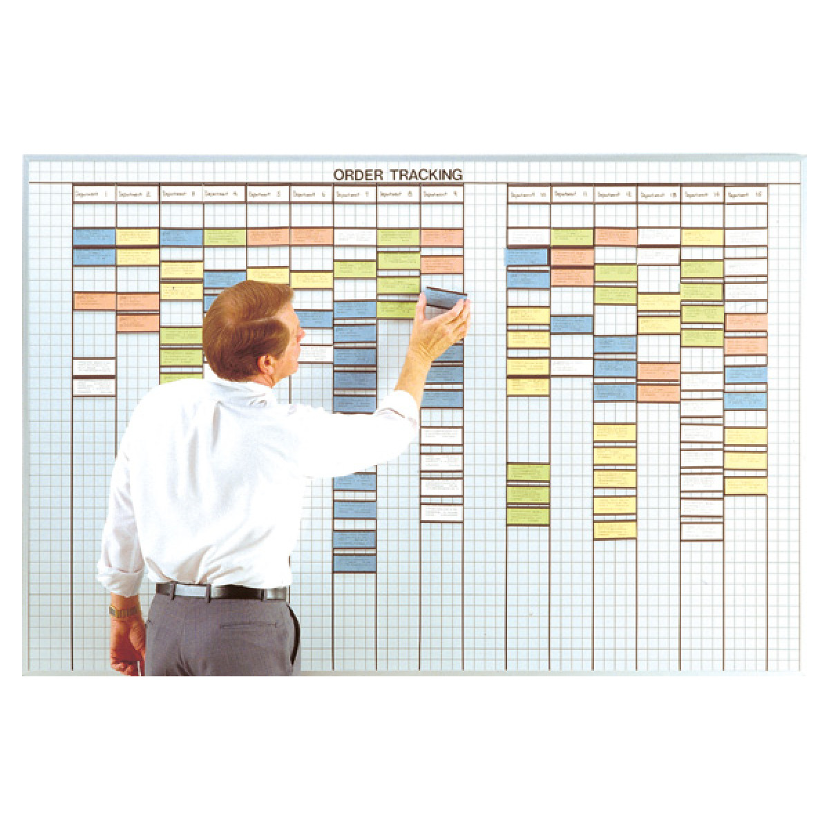 multi-purpose system whiteboard with 2x4 grid
