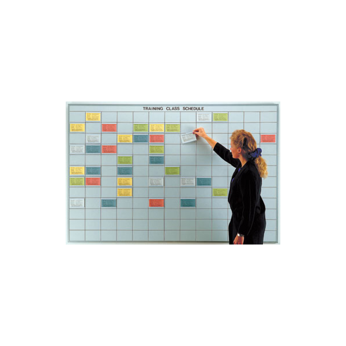 multi-purpose dry erase board with 3x5 grid