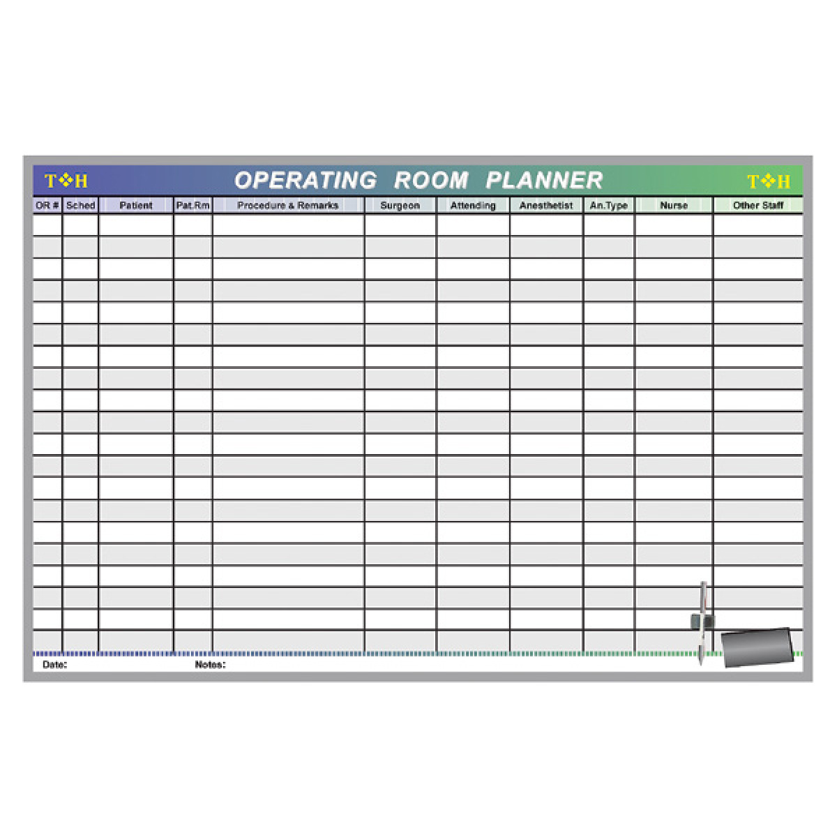 operating room planning board