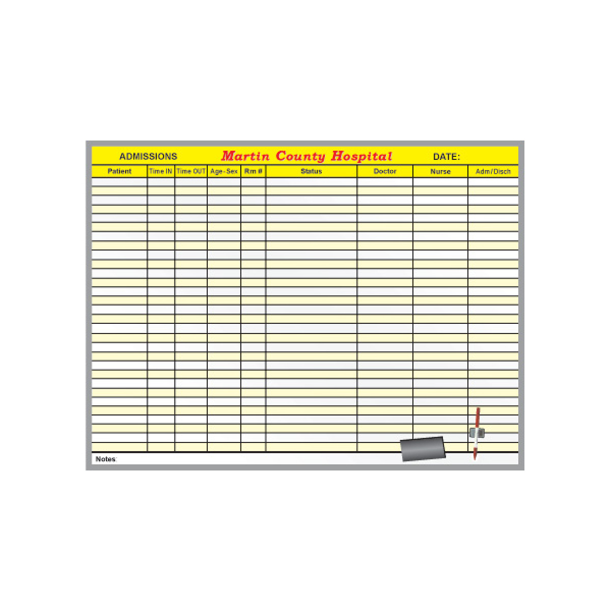 new patient admitting status board new patient admitting status board