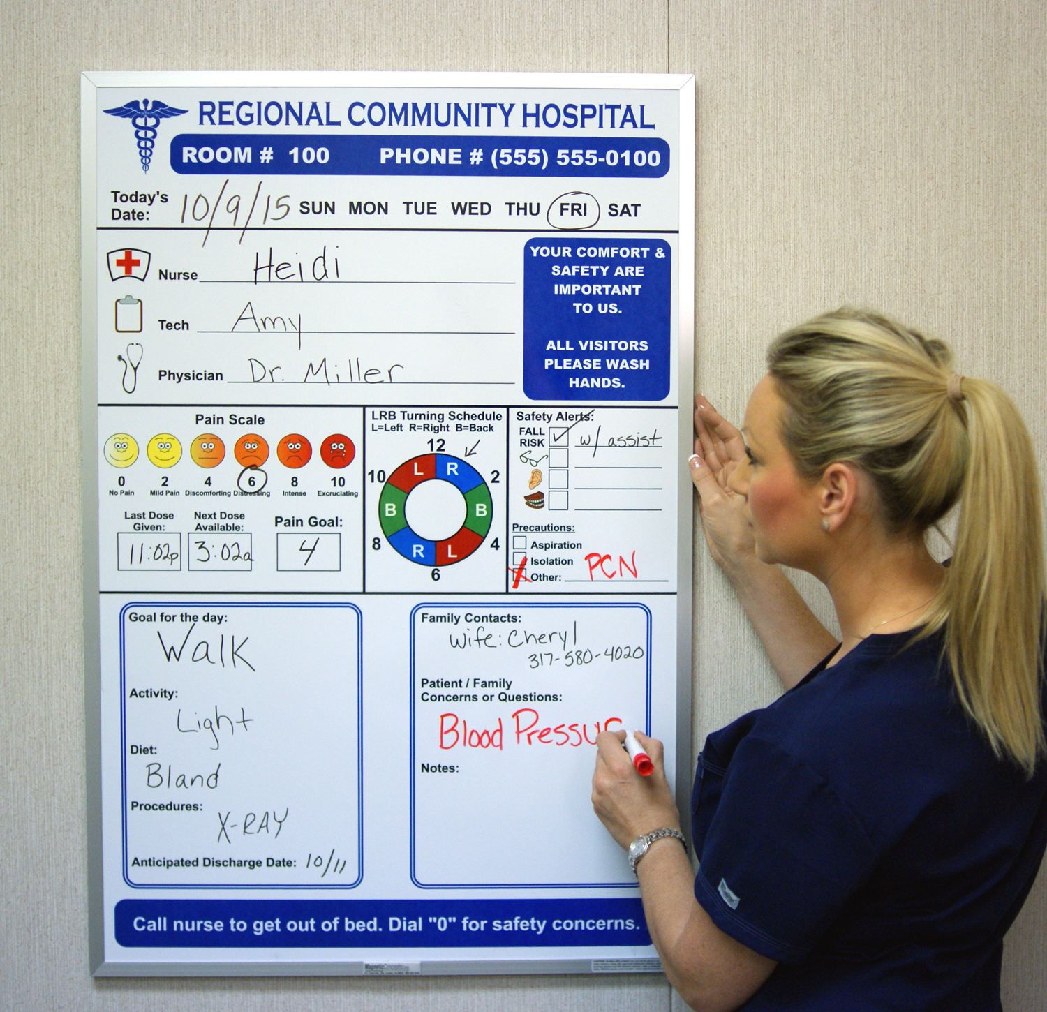 Hospital and Medical Whiteboards Patient Room Board