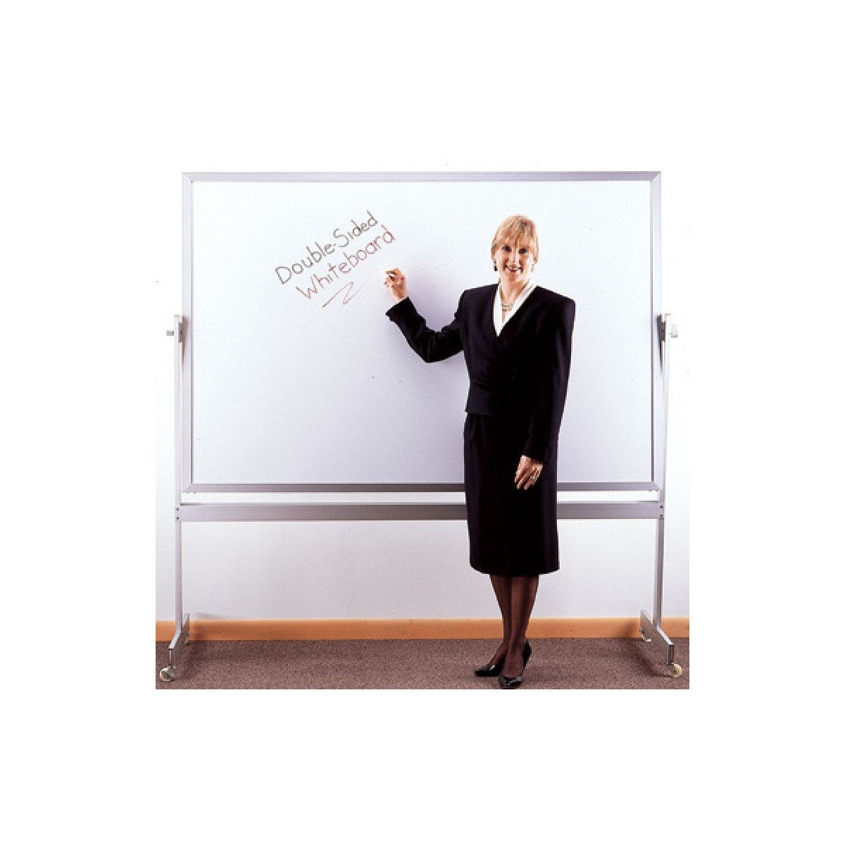roll-around, two-sided whiteboard on casters roll-around, two-sided whiteboard on casters
