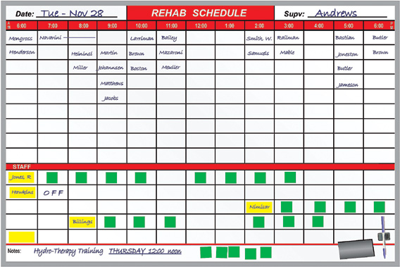 Magnetic Gantt Chart Board