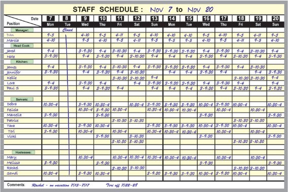 Magnetic Gantt Chart Board