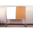 roll-around bulletin board whiteboard on casters