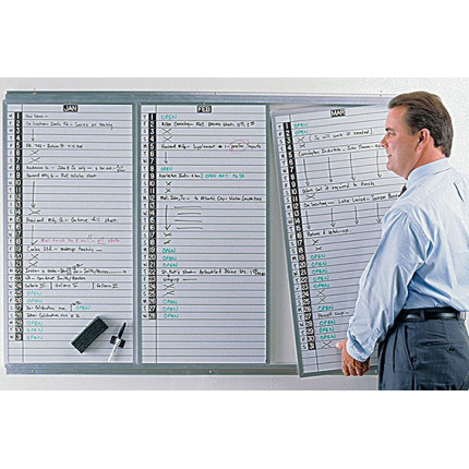 three lift-out whiteboard panels in mounting track three lift-out whiteboard panels in mounting track