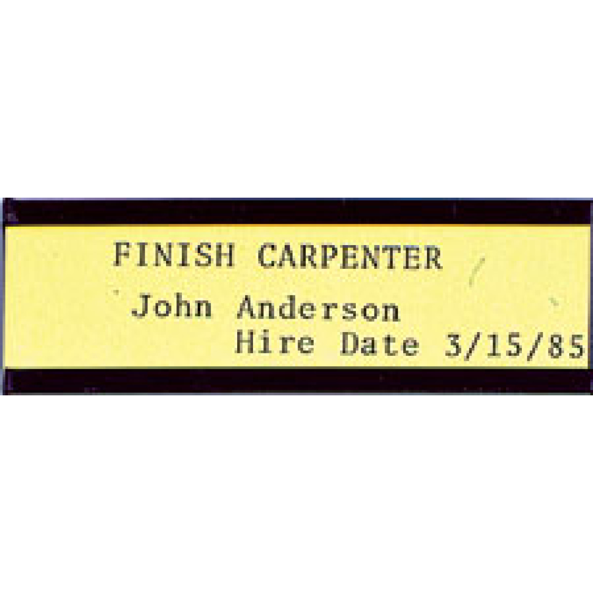 sample 1x3 inch magnetic card holder and card