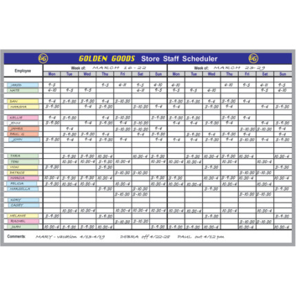 employee scheduling dry erase board employee scheduling dry erase board