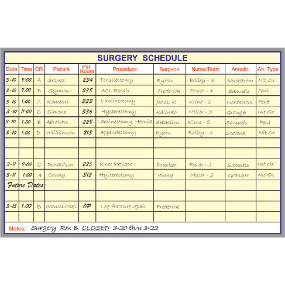 New Surgical Technology 2025 Calendar