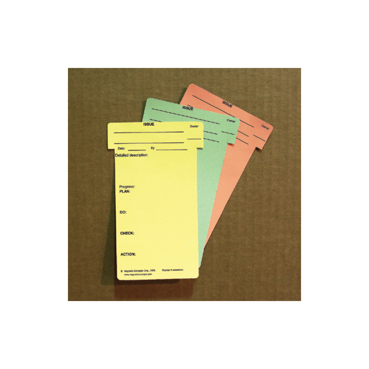 pre-printed color T-cards