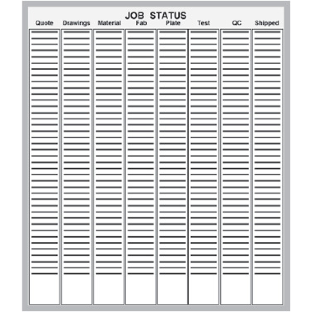 Job Status T-card board system