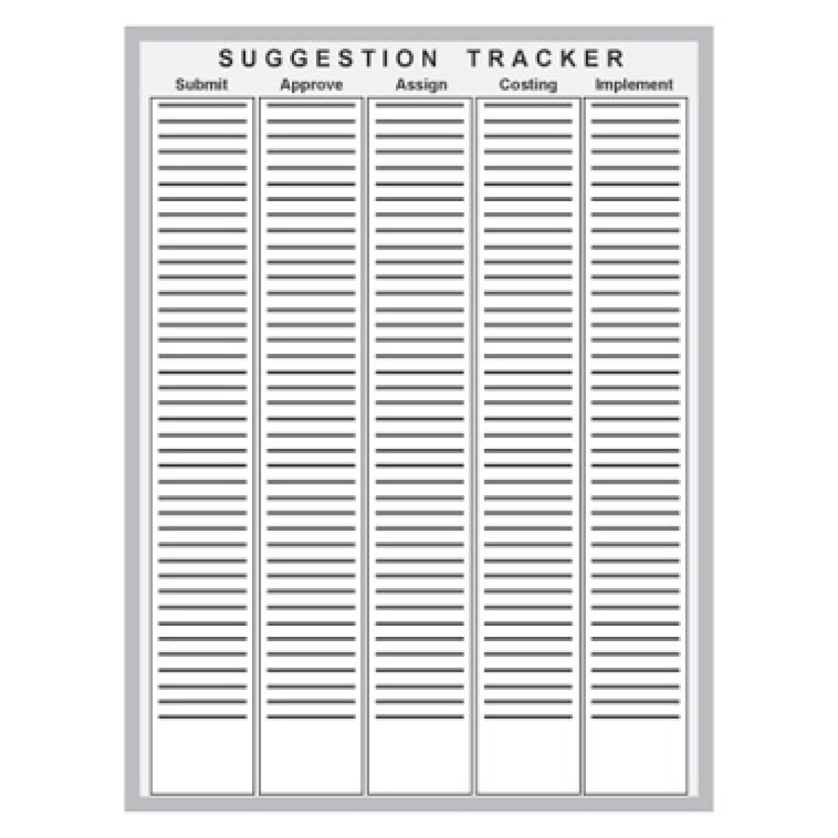 T Card Routine Sign Off T Card Whiteboard | Track Jobs, Maintenance & Suggestions