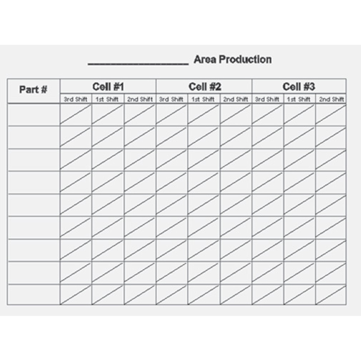 production tracking roll-around whiteboard